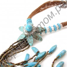 Ожерелье artificial turquoise bohemia necklace